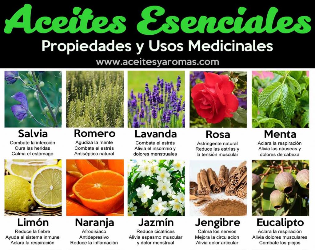 Aceites esenciales: usos y propiedades